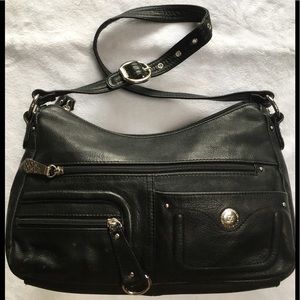 Stone mountain purse black leather